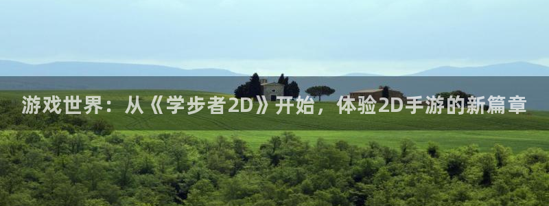 V8娱乐官网：游戏世界：从《学步者2D》开始，体验2D手游的